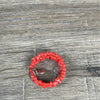 Set of 6 pink large bead serviette rings made with love