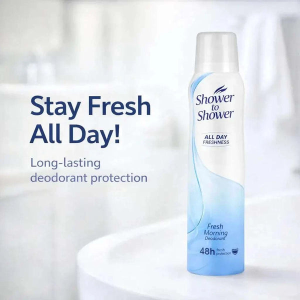 Shower To Shower Woman Deodorant Fresh Morning 150ml Facebook Ad