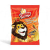 Simba Mexican Chilli flavored potato chips 25g pack with lion mascot on orange background