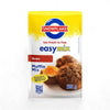 Snowflake Bran Muffin Mix 500g box with muffins on a table