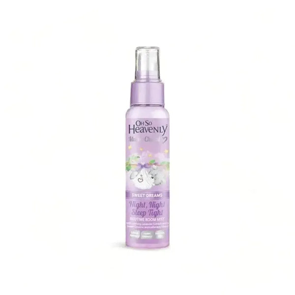 Oh So Heavenly Mom & Cherub Room Mist Night Night Sleep Tight 100ml bottle with lavender and sweet dreams aromatherapy
