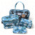 Cosmetic & Toiletry Bag Set - Light blue with Daisies (4 Piece) - Something From Home - South African Shop