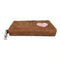 Cotton Road Large PU Leather Wallet - Kaki with pink heart - Something From Home - South African Shop