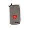 Cotton Road Large Wallet - Grey PU Leather with Red Heart - Something From Home - South African Shop