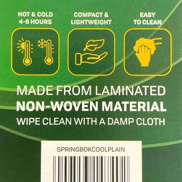 Springbok Insulated Cooler Bag with durable zipper and reinforced straps for keeping food and drinks hot or cold up to 6 hours.