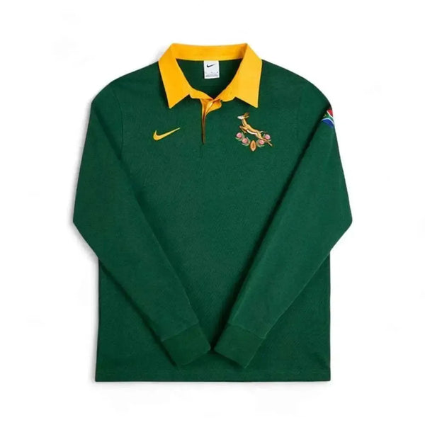 2025 Nike Springboks 30th Anniversary men's large long sleeve rugby jersey with Springboks emblem and Nike branding