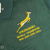 Green Springbok Official Licensed Supporter T-Shirt with yellow logo and "World Champions 1995-2007-2019-2023" embroidery