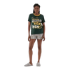Springbok Pajamas women’s rugby mom set with green short sleeve top and grey shorts in X-Large size