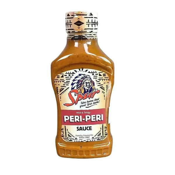 Spur Sauce Peri Peri 500ml squeeze bottle with vegan-friendly spicy sauce