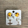 Stud Earrings - Hexagon with Windmills - Something From Home - South African Shop