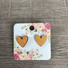 Stud Earrings - Orange Heart - Something From Home - South African Shop