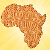 Bakers Tennis Biscuits 200g shaped like Africa, iconic South African snack with butter, coconut, and syrup.