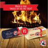 Bakers Tennis Biscuits 200g package in front of a cozy fire setting.