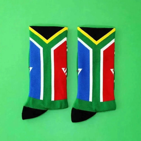 Versus SA Flag Active Socks with cushioned heel, arch support, seamless toe, and moisture-wicking material designed for sports and comfort