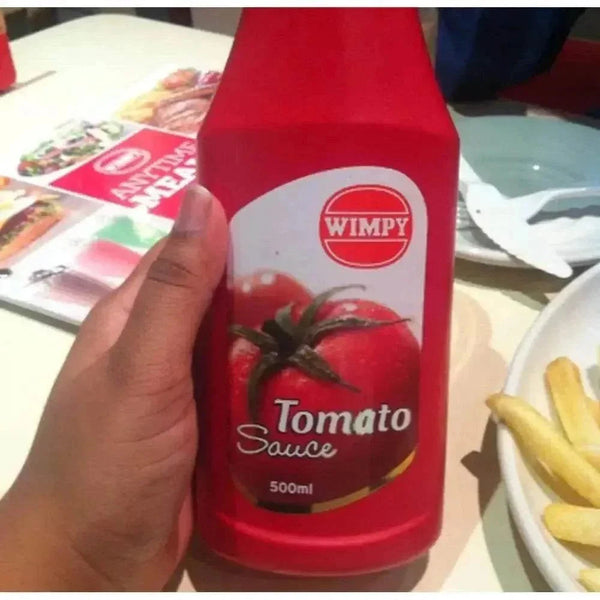 Wimpy Tomato Sauce 500ml bottle, premium tomato condiment for burgers and sandwiches