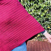 Maroon knitted winter poncho with round neck Cotton Road