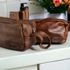 Woesmooi Genuine leather Shaving bag - Brown from South African Shop in New Zealand – Something From Home.