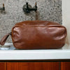 Woesmooi Genuine leather Shaving bag - Light brown from South African Shop in New Zealand – Something From Home.