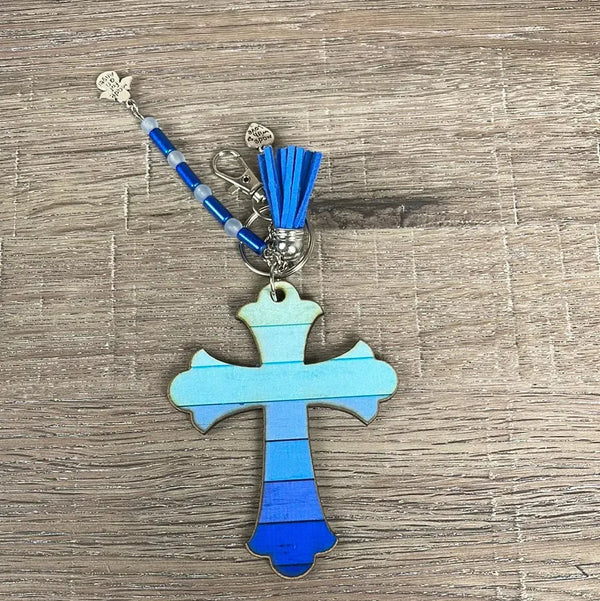 Keyring - Wooden Cross - Something From Home - South African Shop