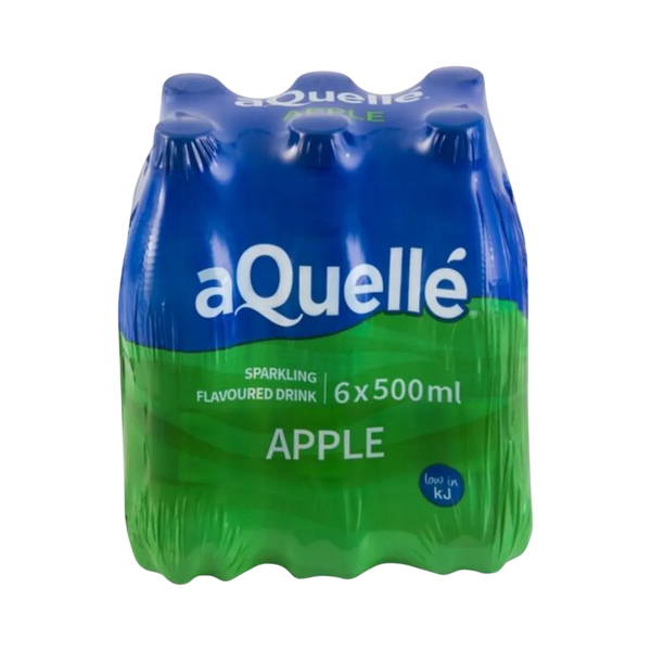 aQuellé Apple Flavoured Sparkling Water 6 × 500ml multipack front view