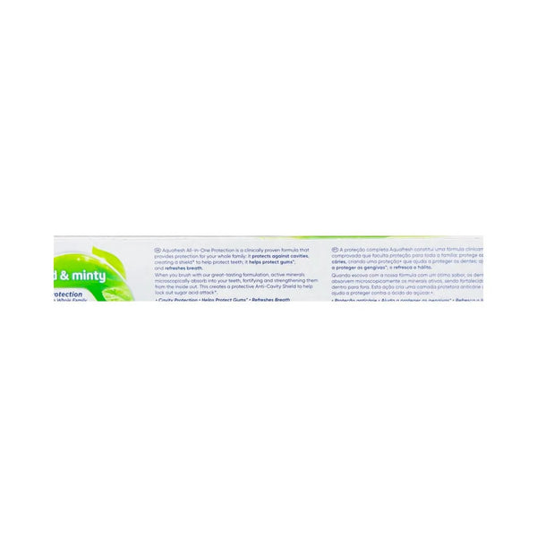 Aquafresh Mild & Minty Toothpaste all-in-one protection information