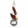 Biltong slice Perspex bottle opener with keyring
