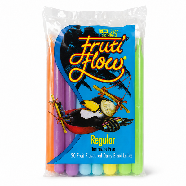 Fruti Flow Regular Fruit Flavoured Dairy Blend Lollies 20 x 90ml
