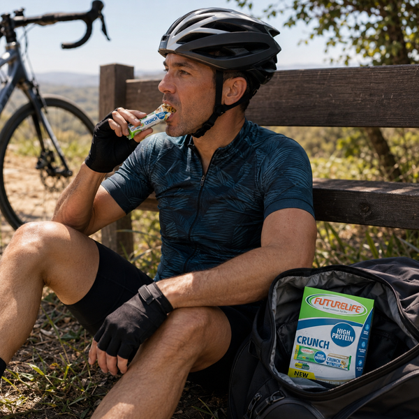 Futurelife High Protein Crunch bar cycling lifestyle