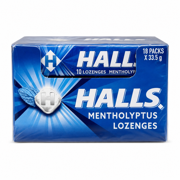 Halls Mentholyptus Lozenges 18 x 33.5g display box