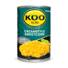 KOO Creamstyle Sweetcorn 415g can on pure white background