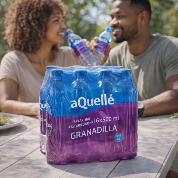 aQuellé Flavoured Sparkling Water - Granadilla (Pack of 6 x 500ml) Facebook Ad
