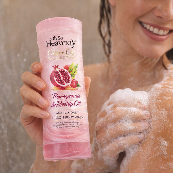 Oh So Heavenly Creme Oil Ribbon Body Wash - Pomegranate & Rosehip Oil (300ml) Facebook Ad