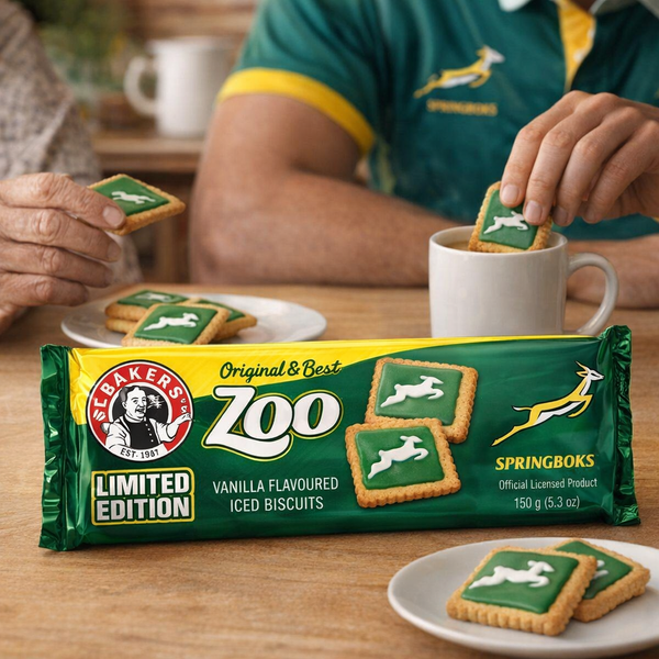 Bakers Zoo Springboks Limited Edition Vanilla Iced Biscuits – 150g Facebook Ad