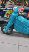 Checkers Sixty60 Teal Plastic Motorbike