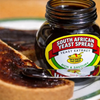 Open South African Yeast Spread 125g jar with toast
