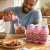 Steri Stumpie Strawberry Milk six-pack enjoyed at breakfast